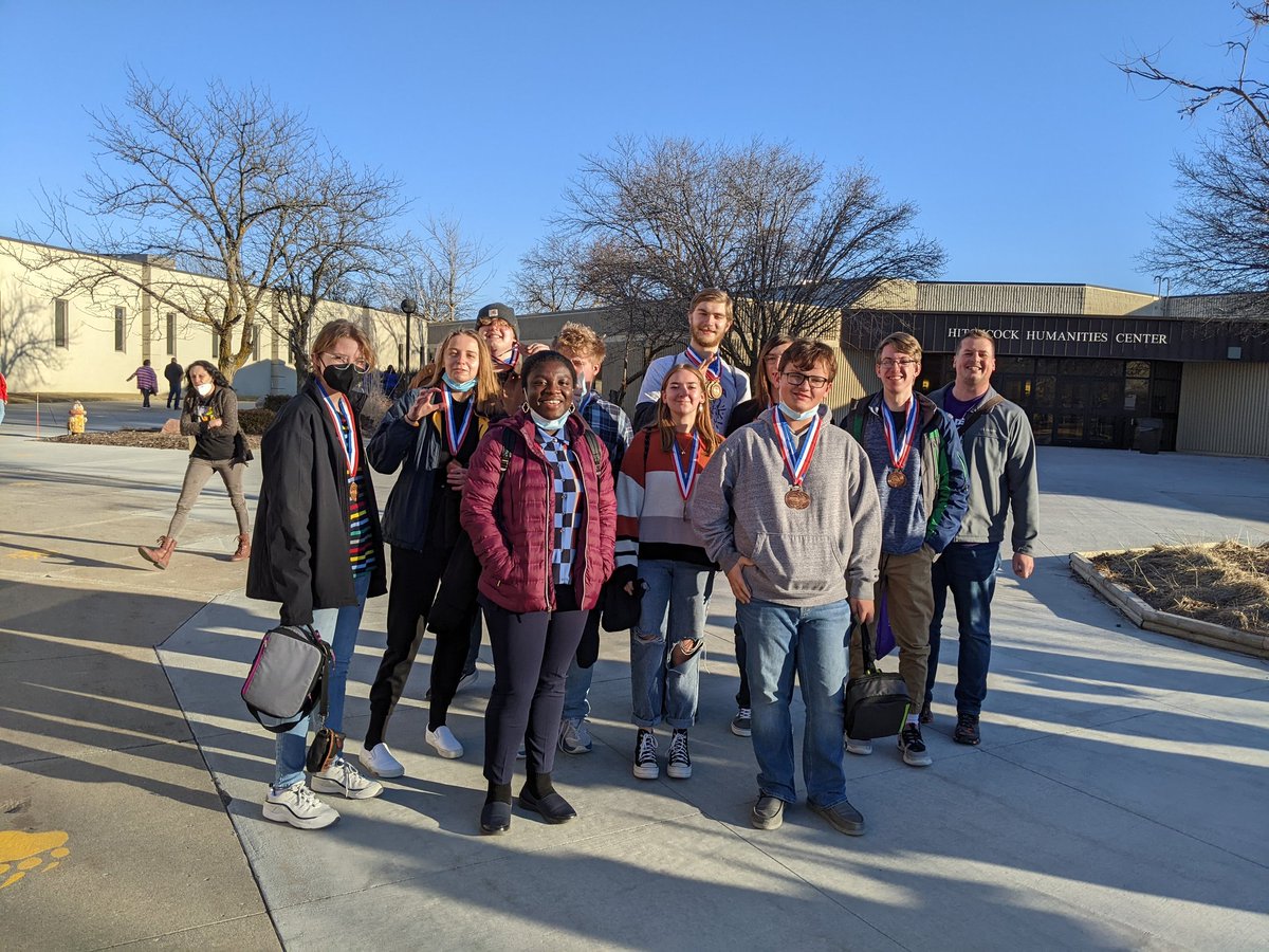 Hindsight_Acad's tweet photo. I'm so proud of this team! We didn't get the finishing place that we were trying for, but we are learning from it for next year.  A special thank you to our seniors on the team for leading the way and our team captain, Bennett. #acadecabeast @ChieftainNation @BellevueSchools https://t.co/JiDxnqJahr