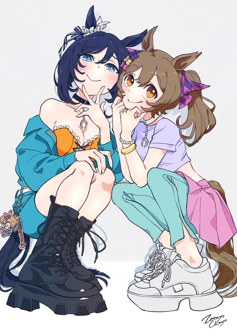 ふたりはウマドル!?
#ウマ娘プリティダービー #エイシンフラッシュ #スマートファルコン 
