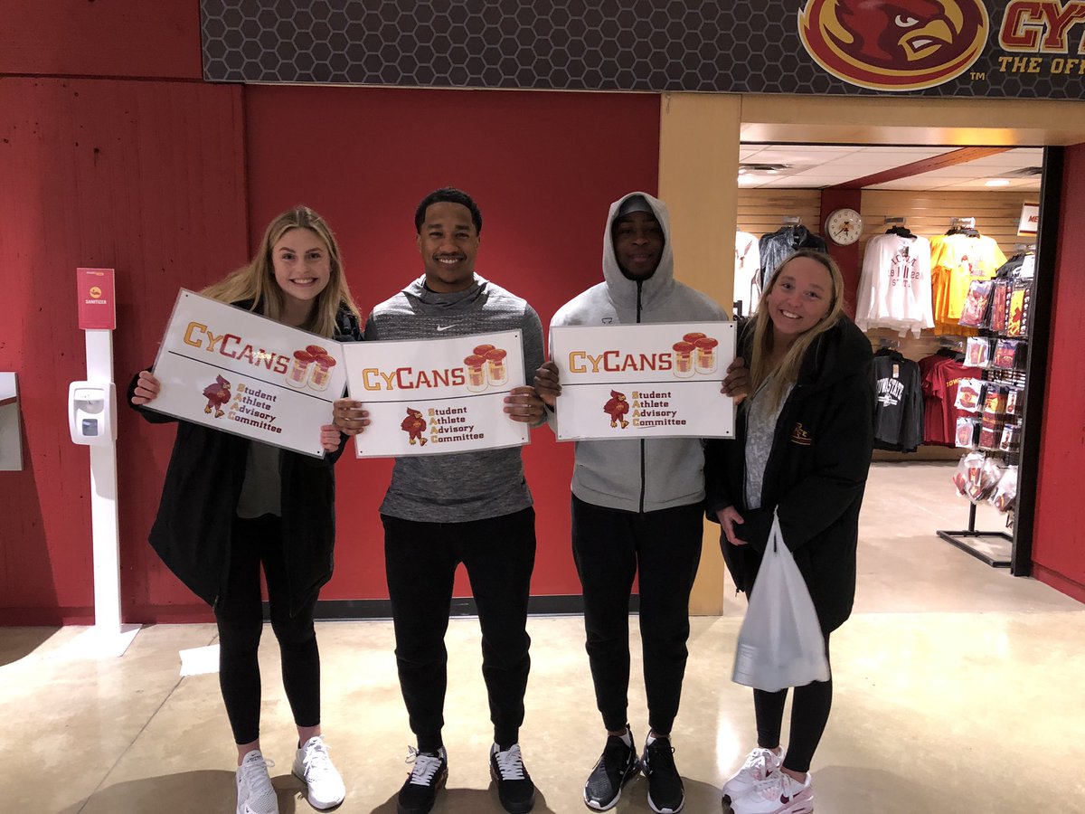 ISUathletes's tweet photo. ๐๐๐ผ๐๐ ๐๐๐ to everyone who supported our #CyCans Food Drive today! The generous donations we received will make a great impact right here in Story County!
#CyclonesServe | #Big12Cup https://t.co/6A5vPcG0wT