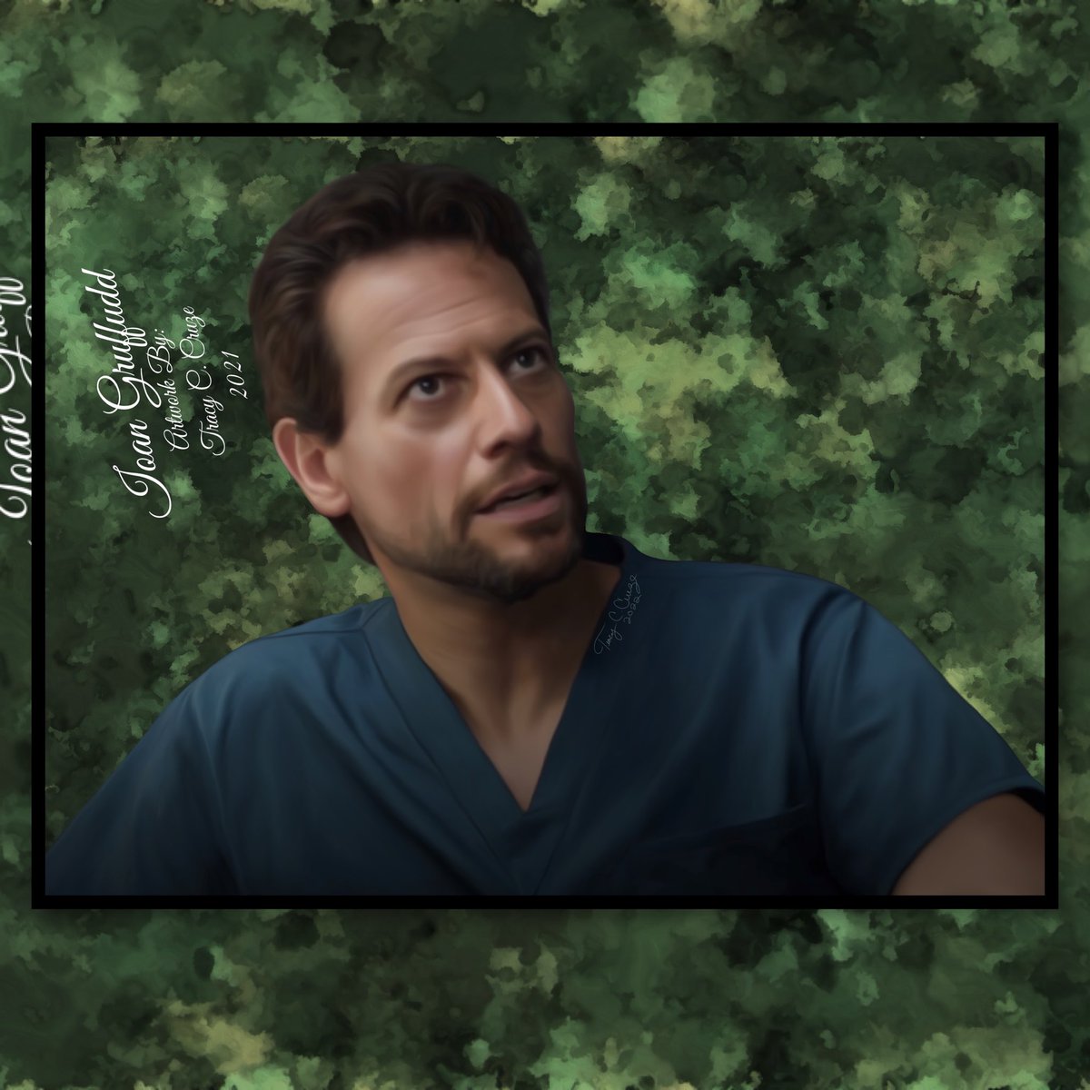Only1Tracy's tweet photo. My latest #procreate #painting of @ioangruffudd . I’m glad that I never doubted his integrity &amp; I truly wish him happier &amp; more peaceful days ahead. #harrowabc #paintings #drawing #arayofsunshine #artwork #harrowonhulu #ioangruffudd #noh8 #procreatedrawing #procreatepainting https://t.co/6rnkVvZPHh