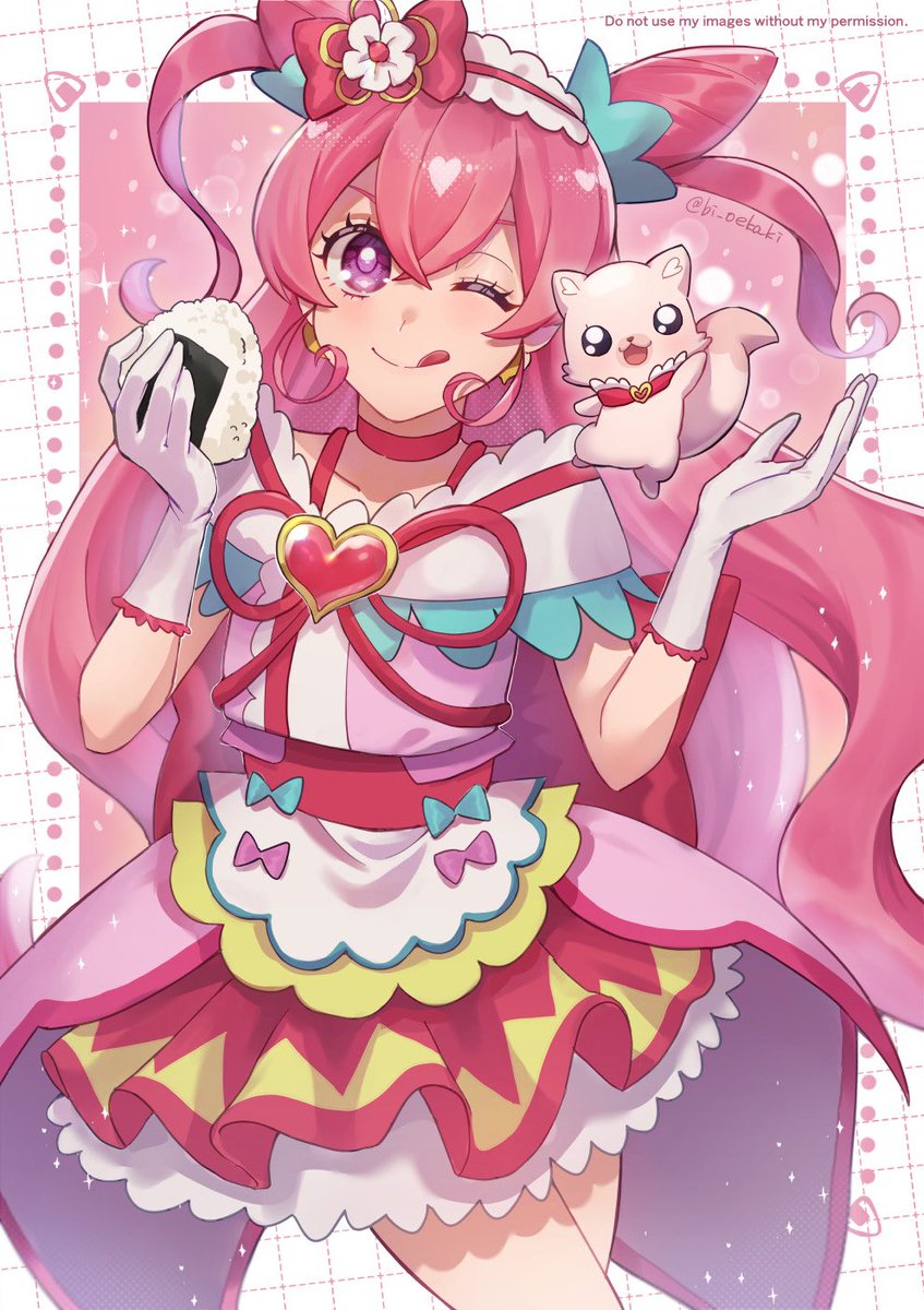 「ご飯は笑顔🍙 
コメコメのぬいを早く買いたいˊᵕˋ

#precure  
#」|𝕓𝕚 𝕟𝕒𝕫𝕦𝕜𝕒@skeb募集中のイラスト