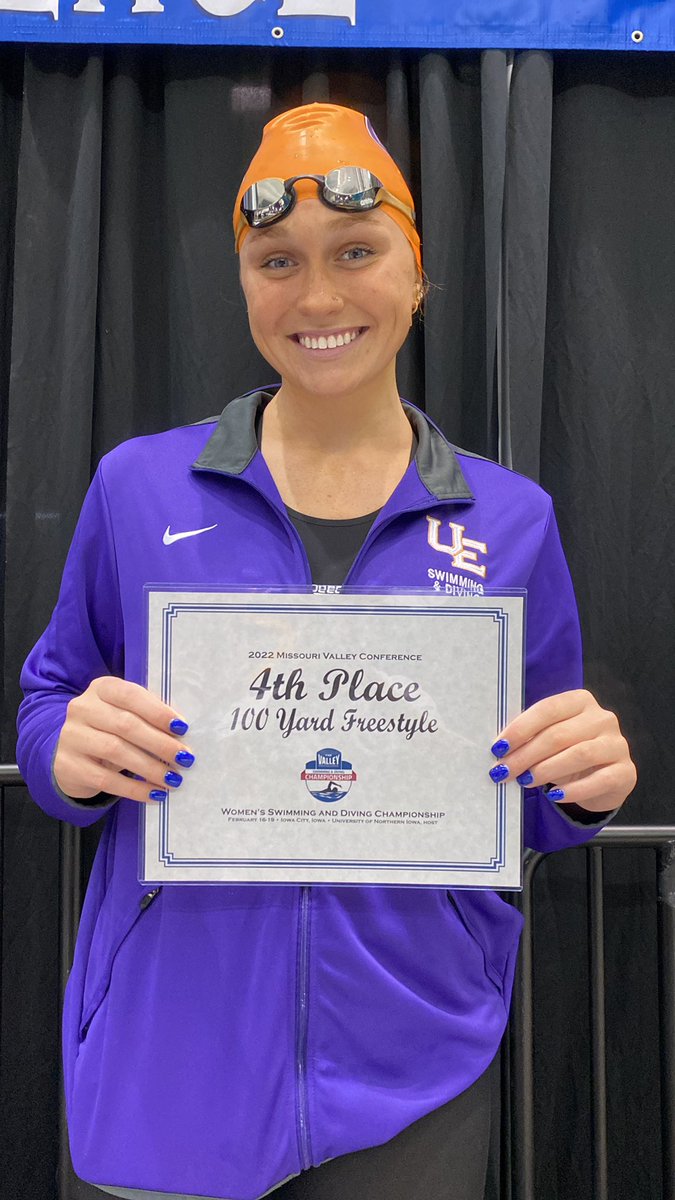 UEAthleticsSWIM's tweet photo. Jessie takes 4th place in the 100 Free Final! #SwimHardSwimFast #ForTheAces https://t.co/XaftScNwvT