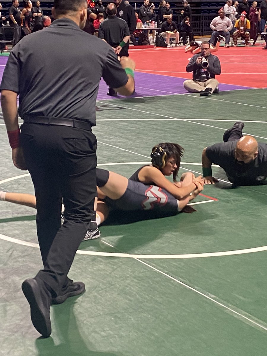 CoachMLeonard's tweet photo. Damn proud of this “little one”

District champ 
Regional champ 
Top 8 at state 

This is just the beginning for her, she’d never wrestled before last year, now she’s top 8. 

That letter jacket gonna be full when it’s all said and done! 

#attack #fightlikeagirl #thespider https://t.co/MF7igXcJIx