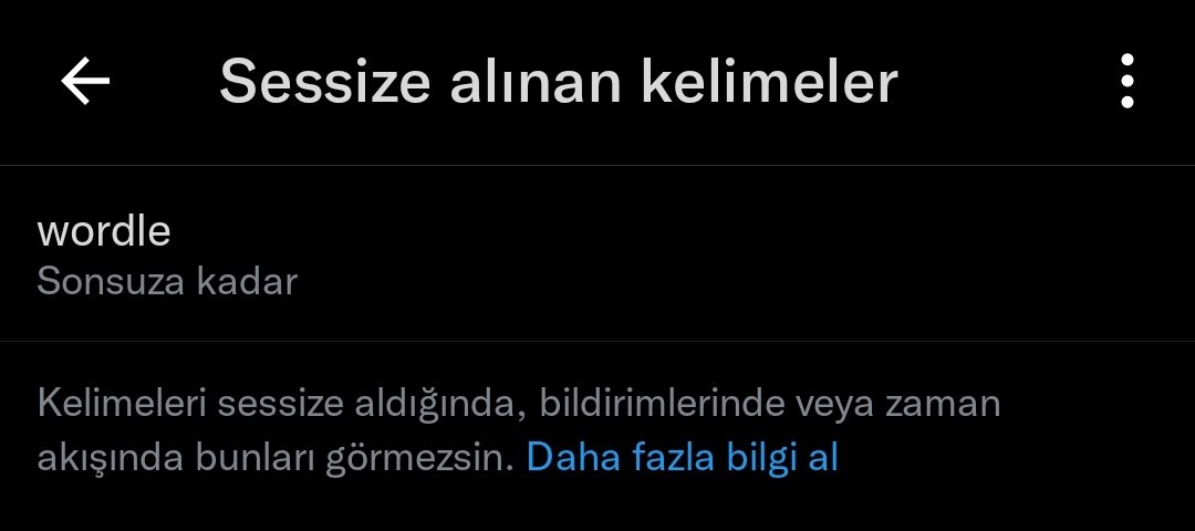 Bakınız sessize alınan kelimeler listem bomboş, en saçma şeyleri bile sessize almıyorum ama bu baydı artık aq