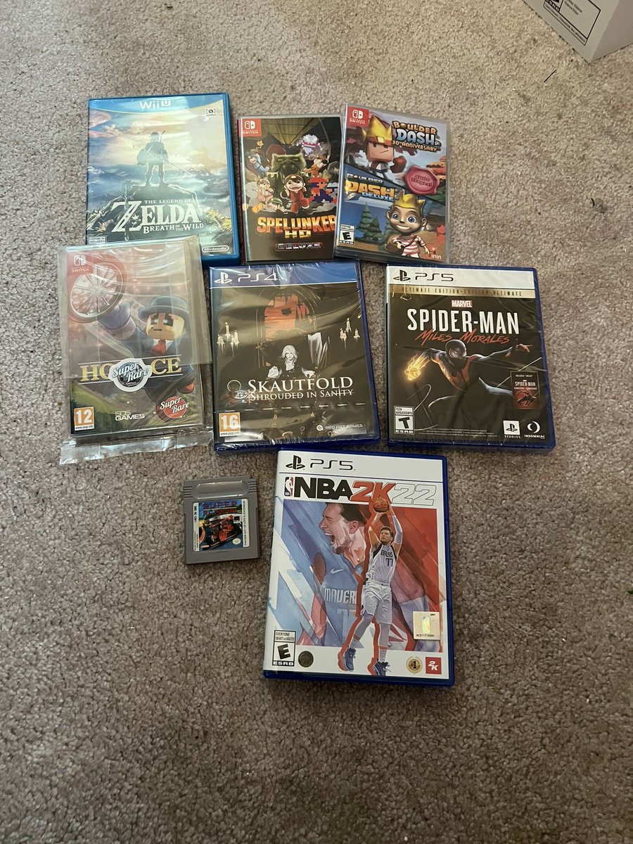 This weeks #pickups 
 Little bit of everything.  
 From Game Boy to PS5. 
  Mostly looking forward to Horace from <a href="/SuperRareGames/">Super Rare Games</a> 😃
I just hope he goes Skiing.