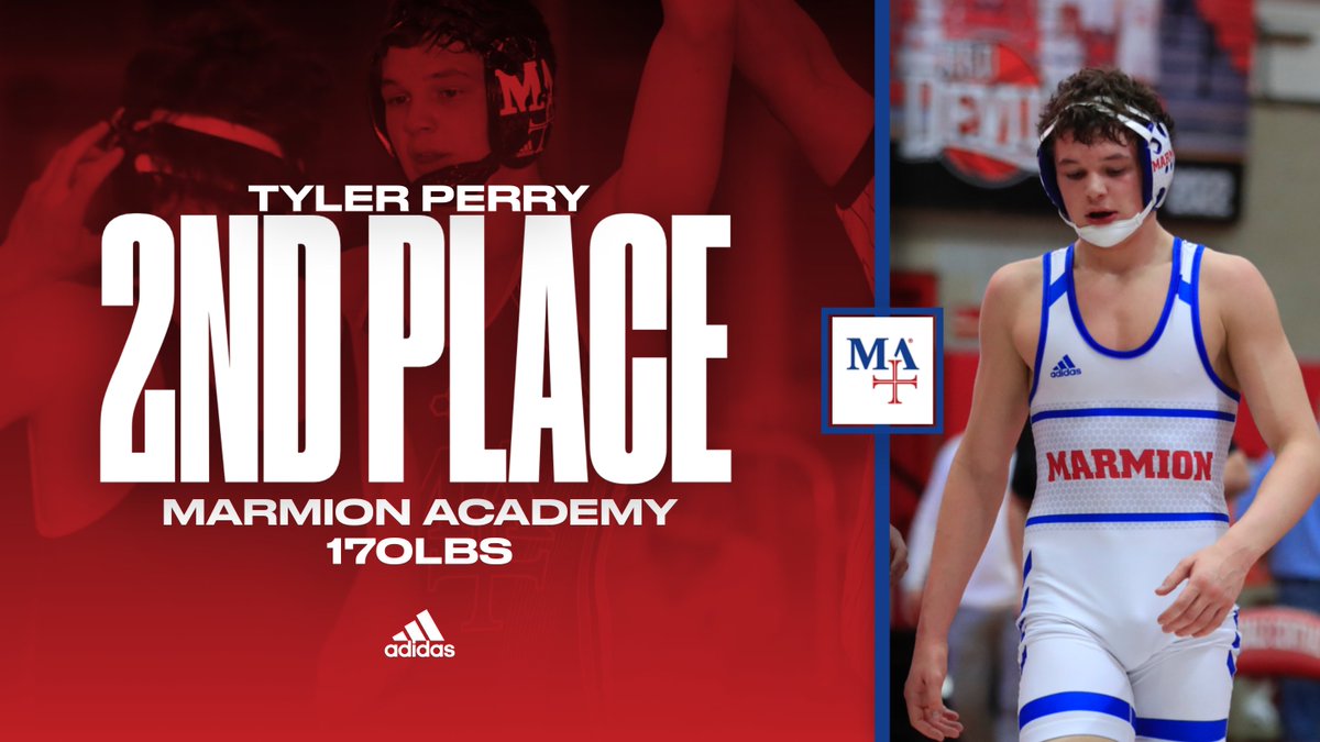 MarmionAD's tweet photo. Congratulations to Senior Tyler Perry on placing 2nd at State in the 170lb weight division! #CADETPRIDE @MarmionWrestle1 @pchabura https://t.co/oBjvTcCiYx