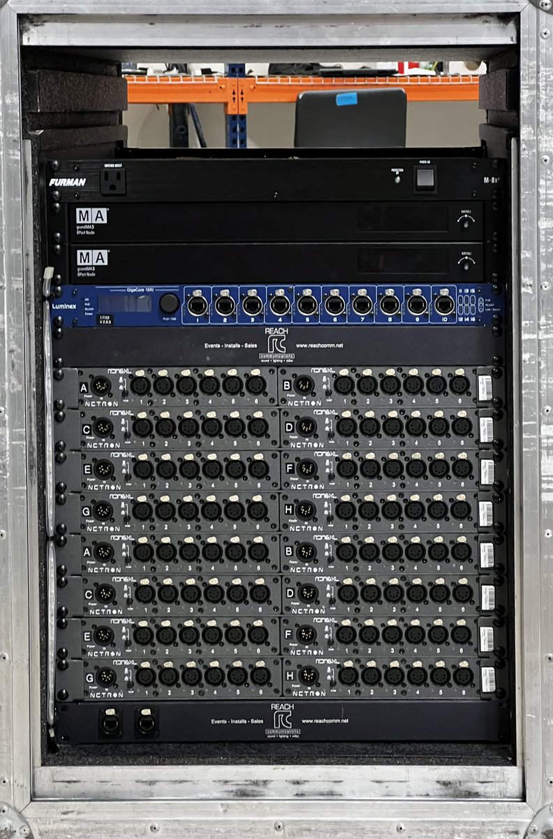 Reachcomm's tweet photo. Coming into the weekend with a new Lighting Data rack build.
@MALighting 
@ControlObsidian 
@luminex_network 
#rdmdmx
#rrcases
@Reachcomm https://t.co/Rpjuy2Akp4