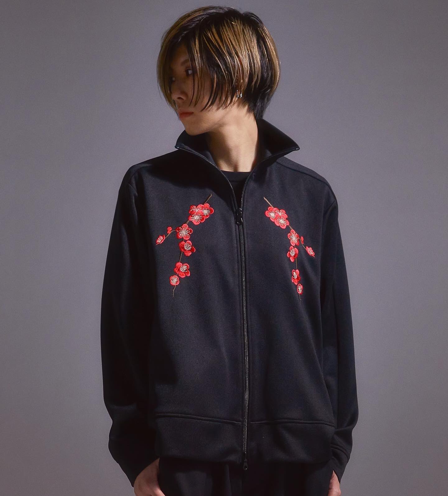 S´YTE サイト 花と少年 花柄 刺繍 トラックジャケット-