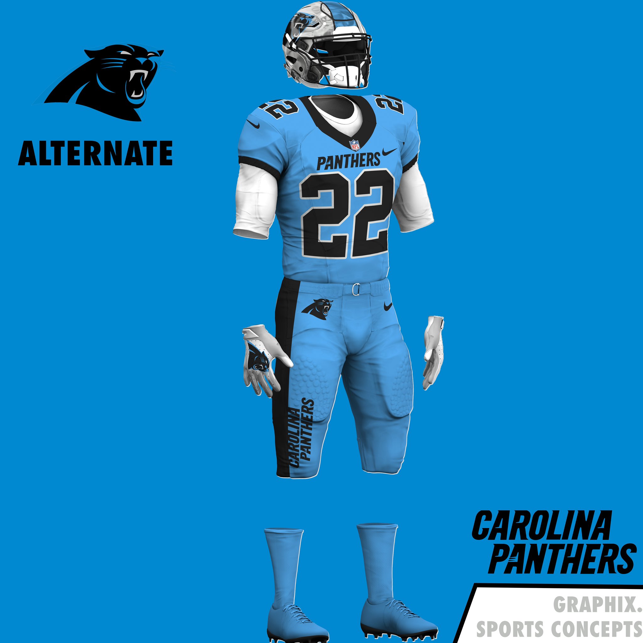 Carolina Panthers Uniform Tweaks *Concept* : r/panthers