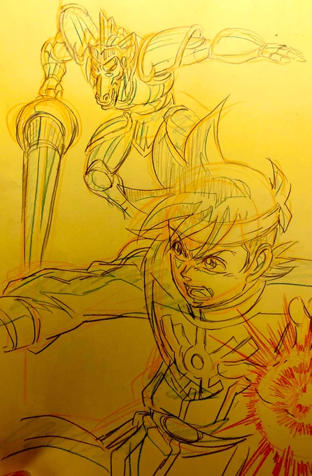 仕事しながら落書きした!
馬と大魔道士 