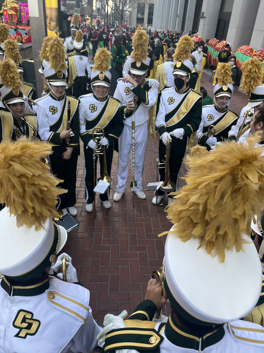 CalPolyBand's tweet photo. Parade ready! https://t.co/yB0rqKWEmb