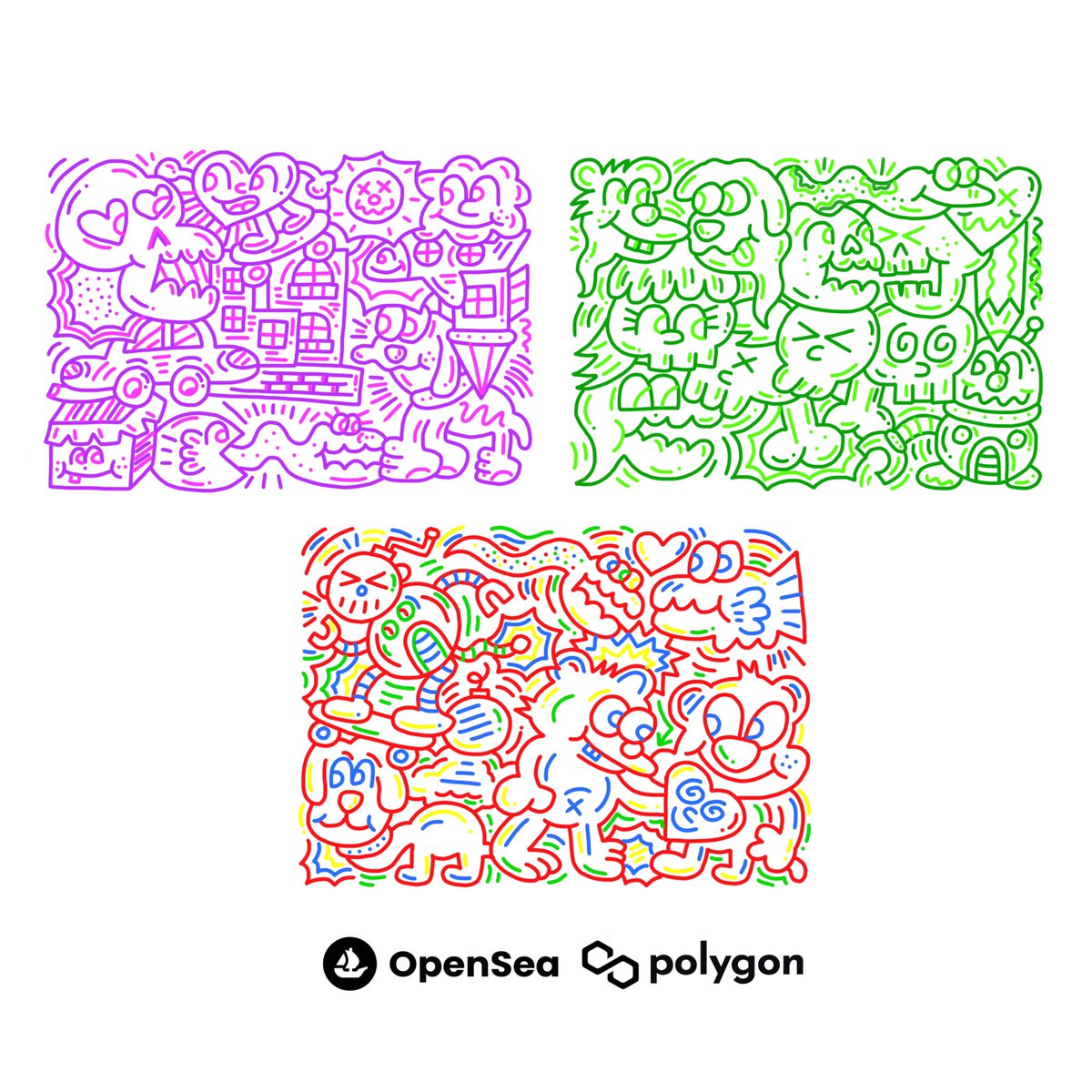 batchin1999's tweet photo. All Doodle Finger Drawing Colors. 
My Doodle Artwork Were Sketched By My Finger Every Single Pieces. And Now, I’m Trying To Create New Collection Available on Polygon! Price from ETH (MATIC) 0.015 WETH

https://t.co/vWls7o8Hqj

#Polygon #Opensea #NFT #NFTCommunity #NFTCollector https://t.co/SDkK0X8ygT