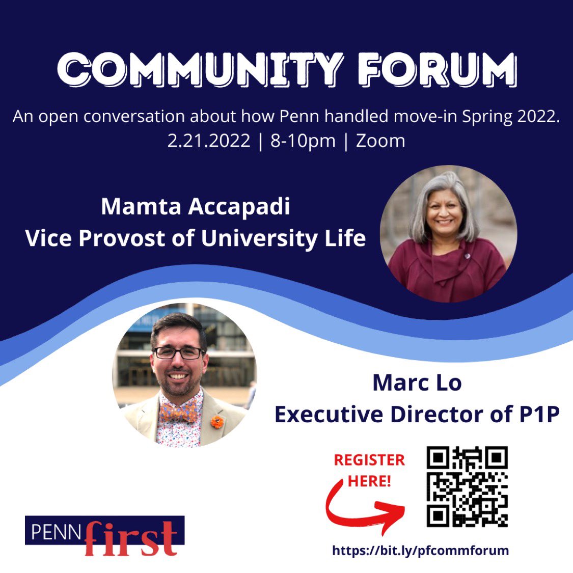 Penn1st's tweet photo. Come join us for an open forum with the university concerning their handling of spring 2022 move-in. https://t.co/ixAhZ9siMv