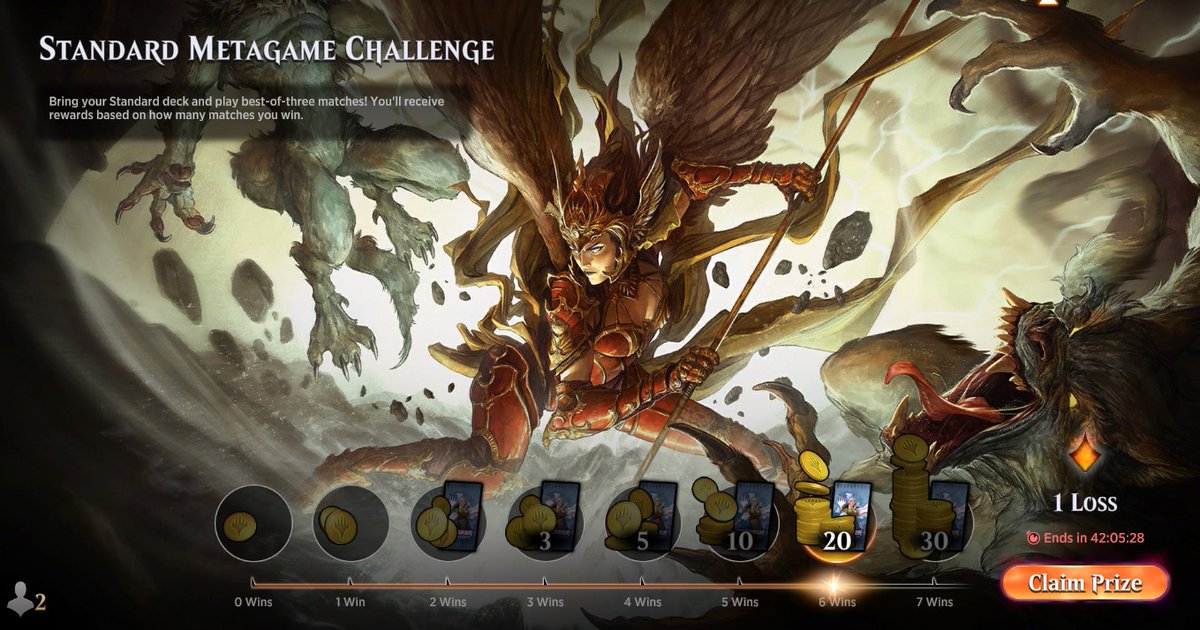 Ausi1983's tweet photo. #MTGNeon #MTGArena #StandardMetagameChallenge
@fireshoes

From Friday until Monday i will share 8 run (almost 2 per days)

Shot  4 of 8 made very very good 6 Wins with Selesnya Enchantress. 4000 Golds and 20 Boosters is good (better 7 wins obv.)

Love this Standard. Very Fun https://t.co/zDp1M4lTrL