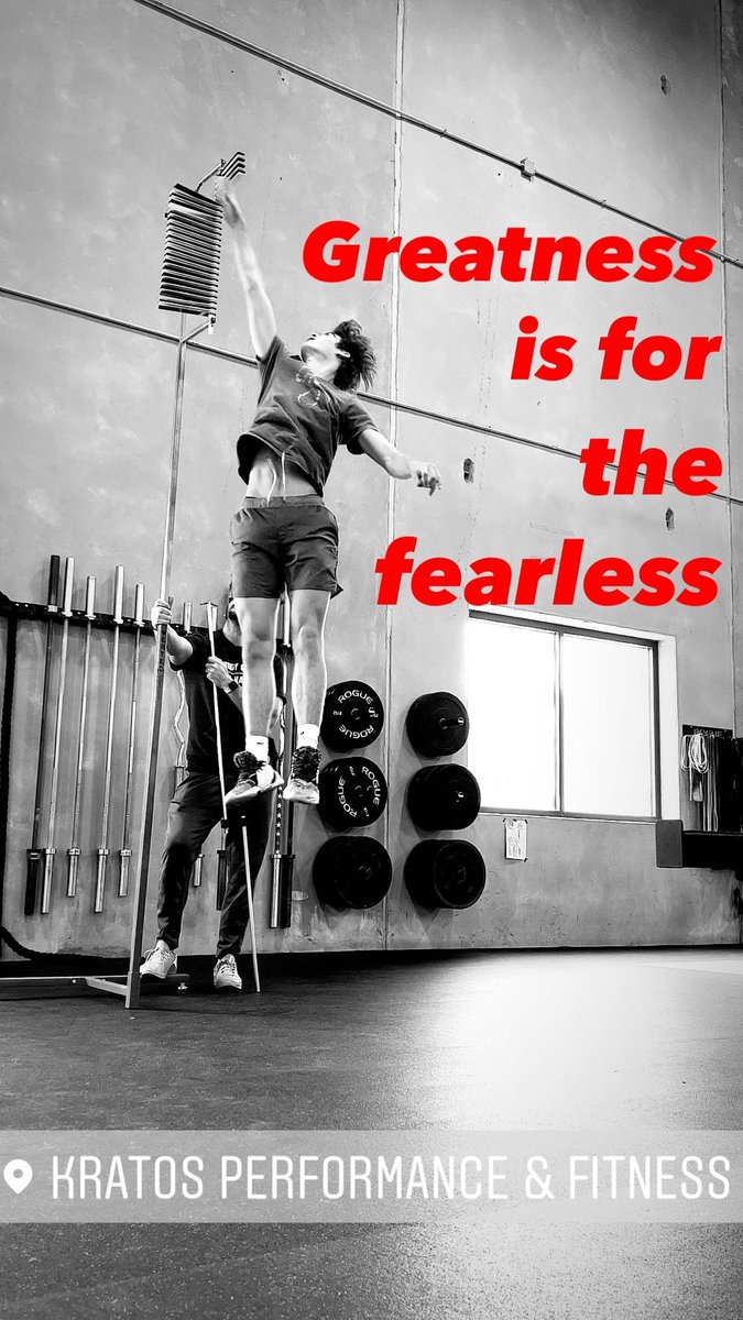 Greatness is for the fearless.
Join the Kratos family and push yourself to new heights!

#strengthtraining #strength #strengthandconditioning #strengthandconditioningcoach #strengthcoach #fitnessjourney #fitnessmotivation #personaltrainer #fitnessgoals #verticaljump #sprinting
