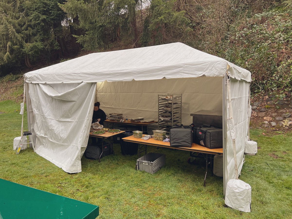 And of course we can’t have amazing food without Chef Jessica cooking in a kitchen provided by
<a href="/GrandEvntRentls/">Grand Event Rentals</a>!