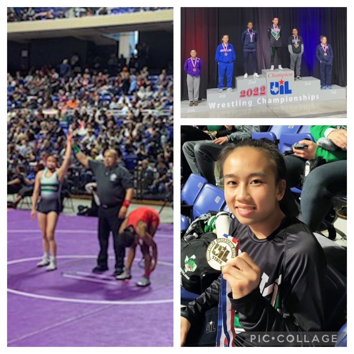 DragonWrestling's tweet photo. 🥇2022 UIL 6A GIRLS STATE CHAMPION🥇

JR. BAYLEY TRANG 

6A GIRLS 110 LBS.🥇STATE CHAMPION‼️

BAYLEY IS NOW A TWO-TIME STATE CHAMPION AND THE FIRST TWO-TIMER IN PROGRAM HISTORY‼️‼️‼️

#Bars4Bayley #UILState https://t.co/e4x22T7CEt