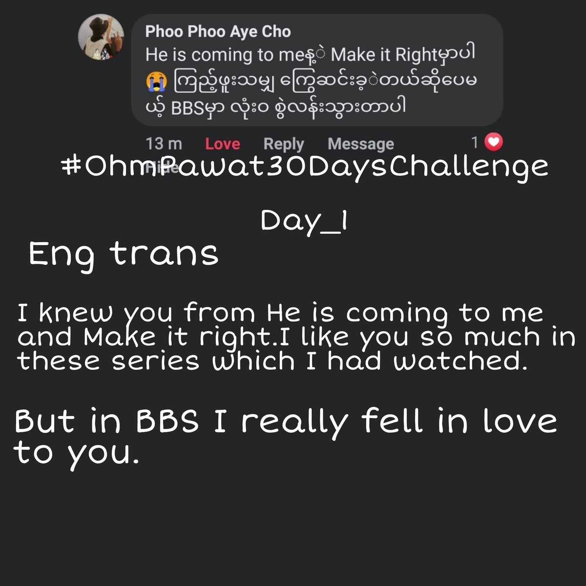 EternalOhmnanon's tweet photo. #OhmPawat30DaysChallenge 
Day_1
First time knowing Ohm Pawat
//Part 1//

These are some Myanmar fans who would like to tell about our Ohm💚.They doesn't used twitter. So I translated their comments from our Facebook page.I wish that will see Ohm pls🙏🏼

#ohmpawat @ohmpawatt https://t.co/nj6dz1WE5B