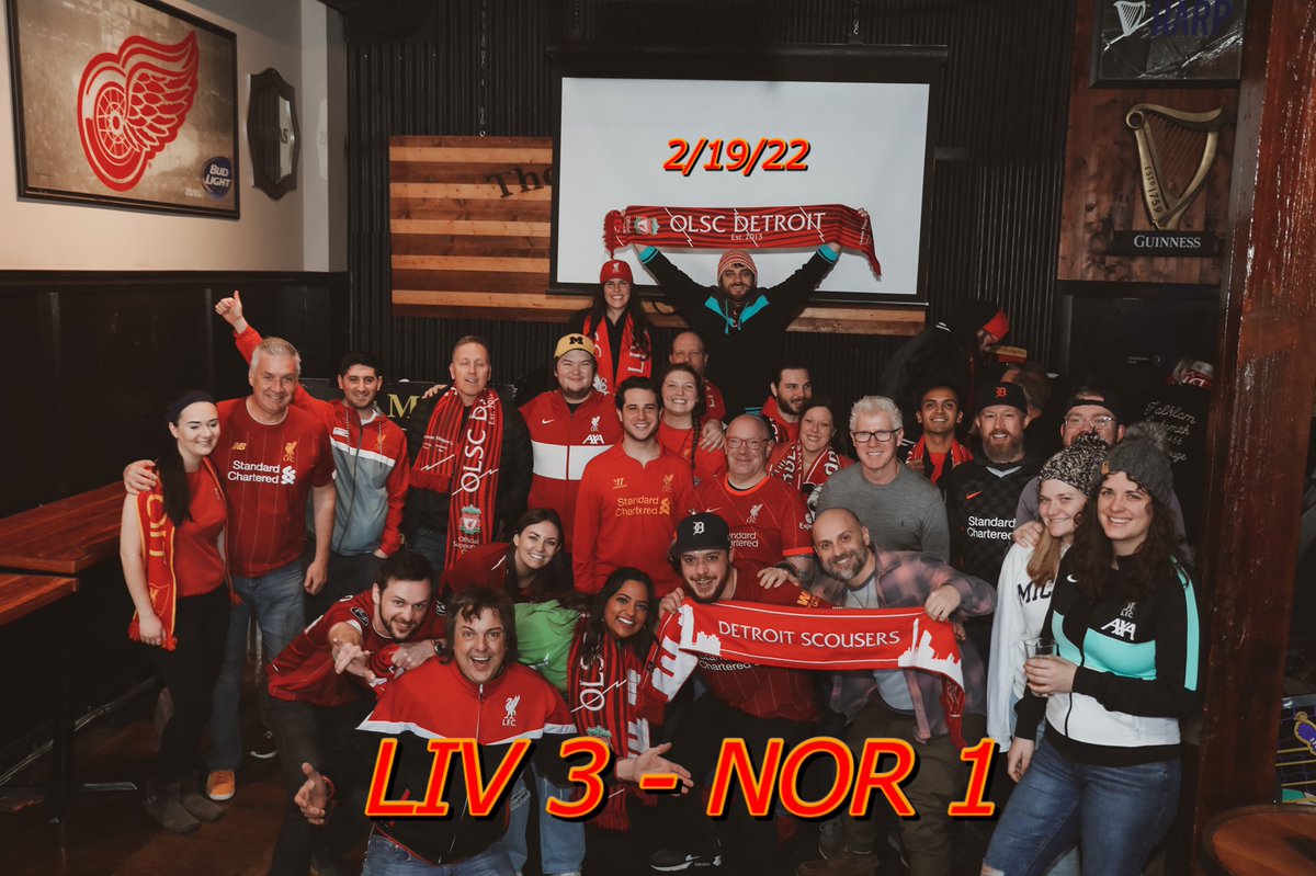 OLSCDetroit's tweet image. Hell of a match, hell of a day! Three points won for us, three points dropped by City, and a great crowd at Magee’s today! Great to see so many faces today, familiar and new! 

#OLSC #Detroitolsc #myPLmorning #liverpoolfc #lfc #ynwa #detroit #LIVNOR