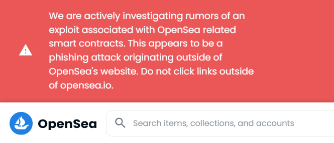 NFTherder's tweet photo. On-going exploit on @OpenSea's platform/smart contract. Full story under investigation, for now adhere to the following:

⛔️Do not migrate to the new OS contact
✅Only use official OS links
✅Disconnect OS from your wallets
✅Revoke your nfts (if possible) https://t.co/3jKQJ8ee1y