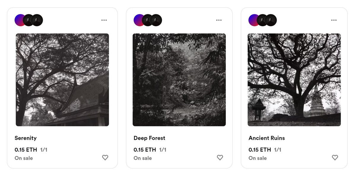 Dropping first 3 photos of my genesis collection is on listing at <a href="/rarible/">Rarible</a>

Perks for this B&amp;W collection -> You can claim a physical darkroom print of the NFTs photo you purchased at free of charge ! 

Check them out here -> rarible.com/mekroomofficia…

#NFTphotograph #NFTCommunity