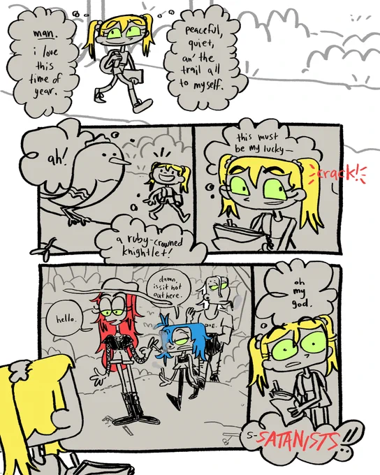 goths go camping, a new comic. stay tuned for more! 