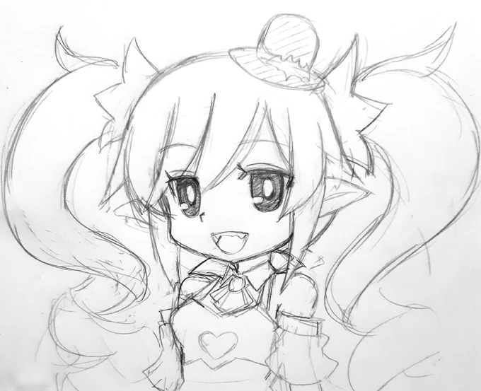最近やたらと描いてるケフィリアさん(所謂AVTUBER)。「すこしふしぎ」っぽくらくがき...できた? 