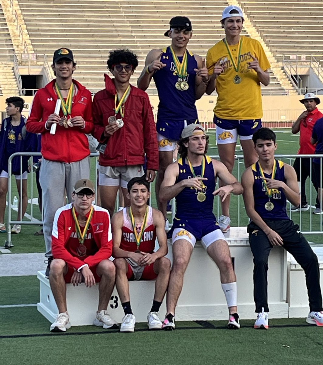 SharylandTrack's tweet photo. Way to go Luis, Lisandro, Fernando, and Jorge! Rattlers won 🥉 in the mile relay! Keep fighting! #WAR #RunSHS https://t.co/WlKz9y0NW0