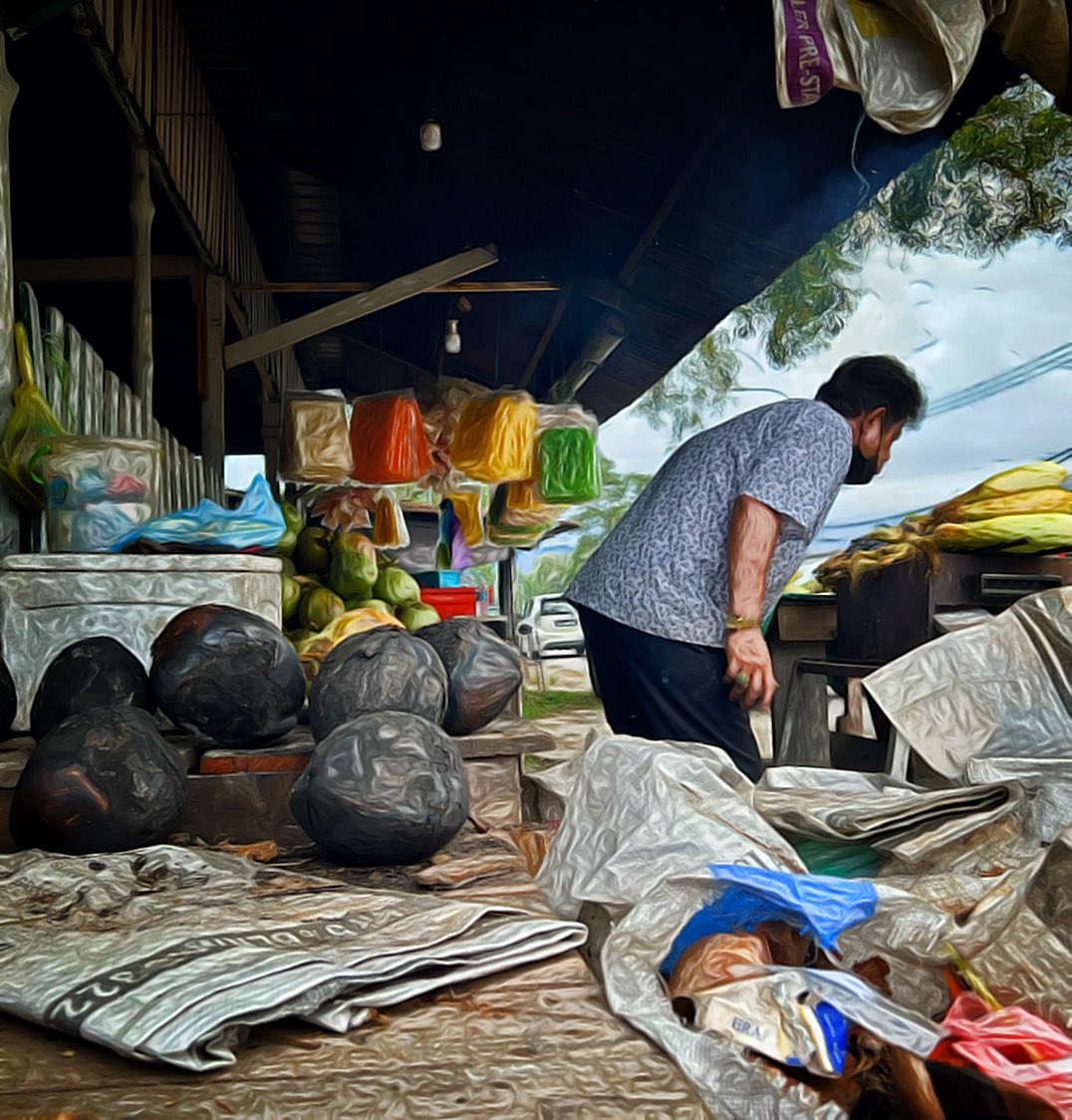 Road side coconut break
