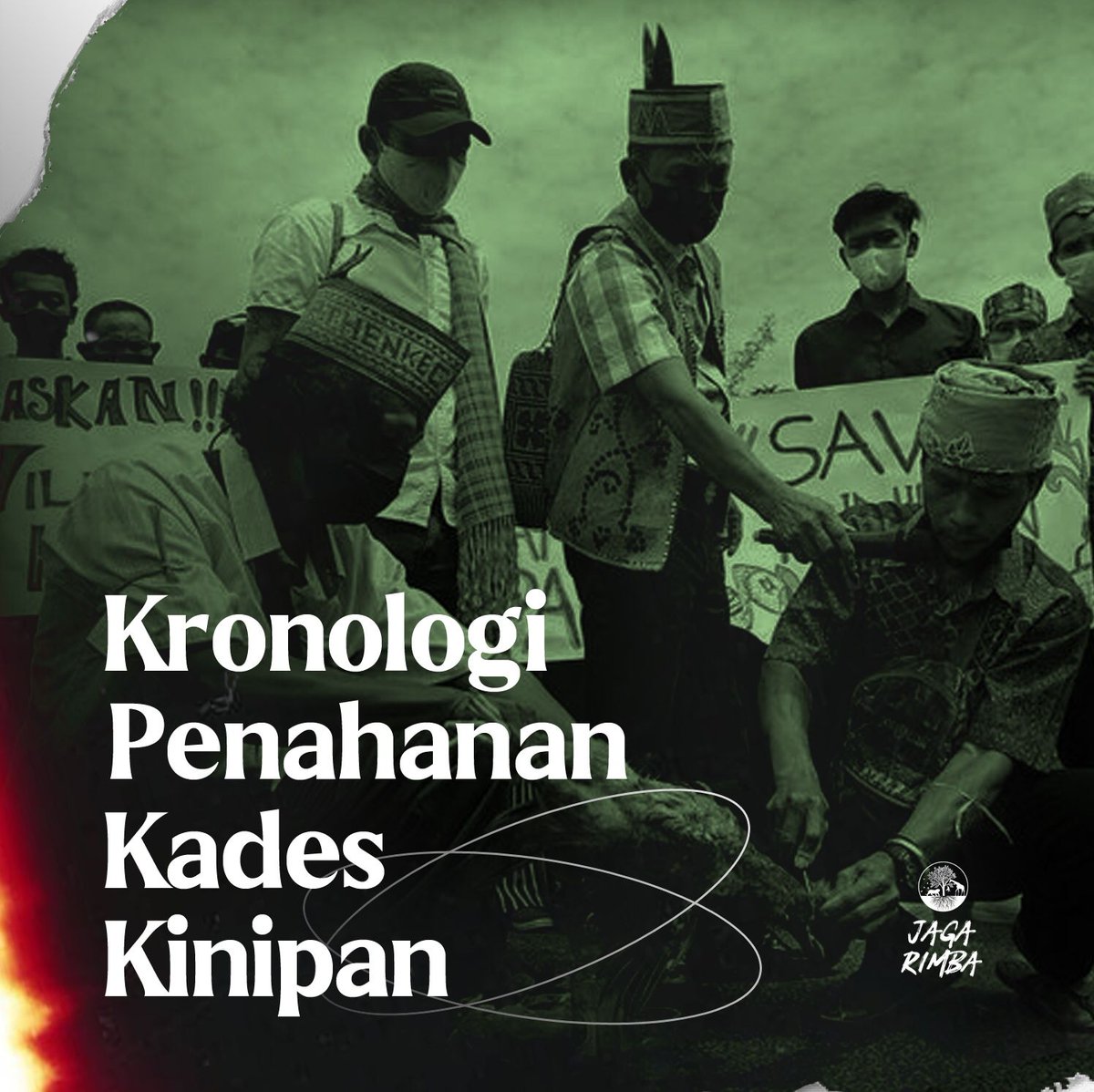 Jaga_Rimba's tweet photo. Penahanan terhadap Kades Kinipan Willem Hengki merupakan upaya kriminalisasi dan pelemahan perjuangan Masyarakat Adat Laman Kinipan yang hingga hari ini masih terus lantang menyuarakan penolakan terhadap investasi sawit PT SML di hutan adat mereka. https://t.co/NZSyyBtZ1i
