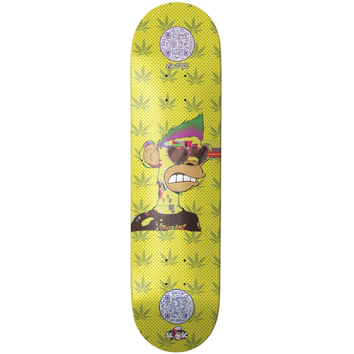 Chris (@wttfb1) on Twitter photo Coming in a few weeks Limited Edition SASC Skateboards!! Once again you get a Phygital both NFT & IRL Skateboard Deck. Below is a sample image final image will be announced soon Thanks to <a href="/goodlyfe_skate/">Erick Freeman The Skateboard Guy</a> for the partnership!! #SASC <a href="/StonedApez/">TheStonedApeZ🍄🦧</a> <a href="/PinkDumbos/">Jess 💙🥥🌴</a> @weirdonft <a href="/JBtradz/">JBtrades.eth</a> Coming in a few weeks Limited Edition SASC Skateboards!! Once again you get a Phygital both NFT & IRL Skateboard Deck. Below is a sample image final image will be announced soon Thanks to <a href="/goodlyfe_skate/">Erick Freeman The Skateboard Guy</a> for the partnership!! #SASC <a href="/StonedApez/">TheStonedApeZ🍄🦧</a> <a href="/PinkDumbos/">Jess 💙🥥🌴</a> @weirdonft <a href="/JBtradz/">JBtrades.eth</a>