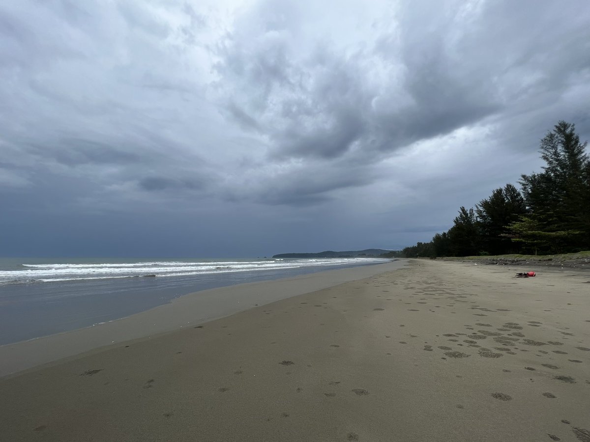 Peaceful beach in Sabah. On the way to the tip of Borneo