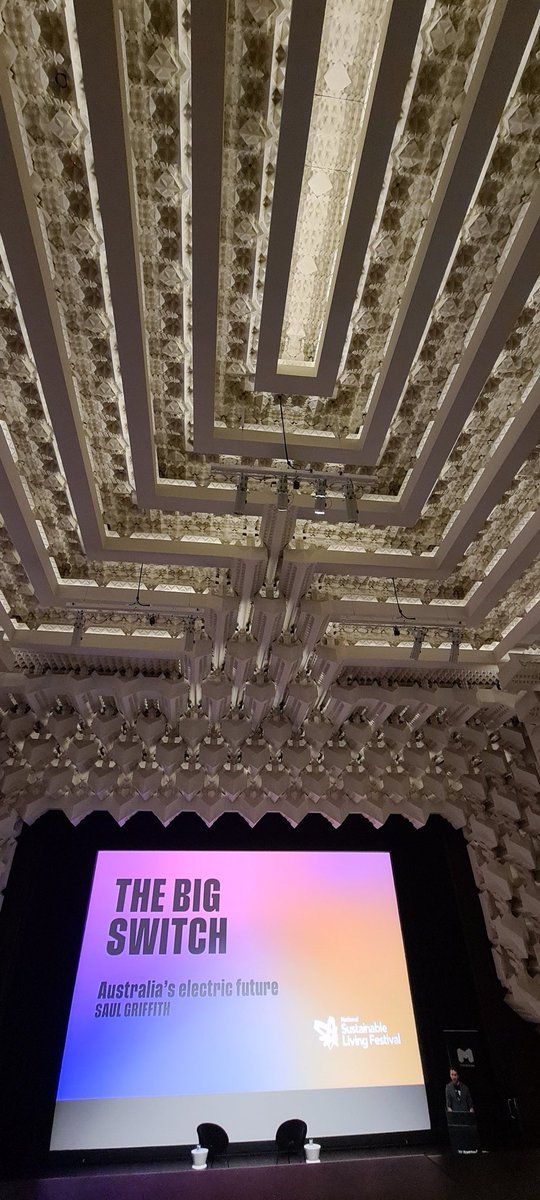 Jess4Realestate's tweet photo. At the National Sustainable Living Festival listening to Saul Griffith speak on Australia's electric future in the beautiful Capitol building. #leadwithsolar #renewableenergy #climateemergency https://t.co/kkMaBUmwWD