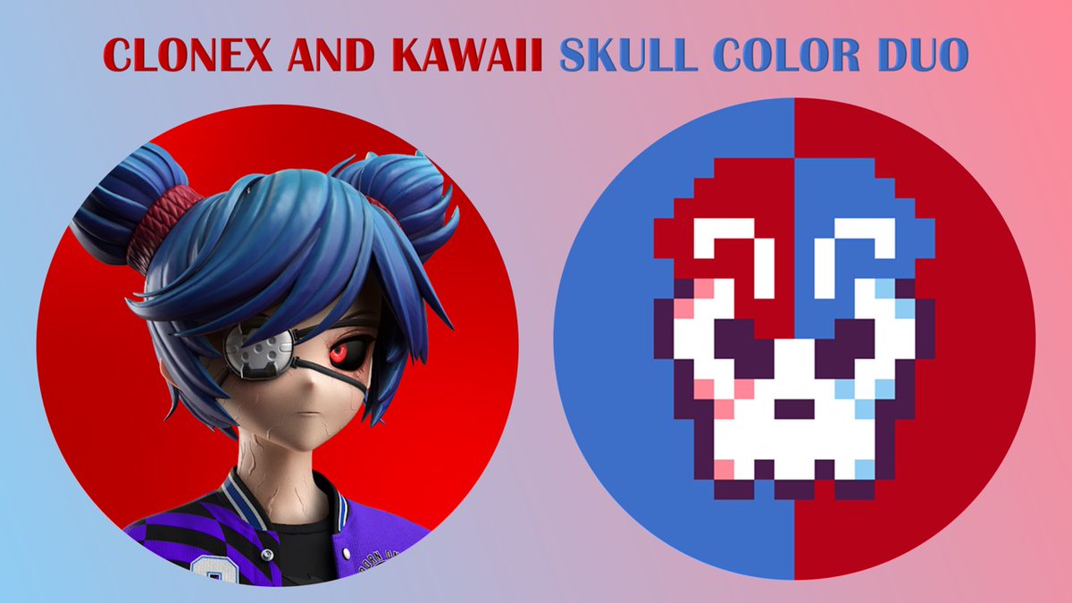 godmode0X's tweet photo. Clonex and Kawaii Skull color match duo !!
@kawaiiskull_nft @RTFKTstudios @benitopagotto @Zaptio @RTFKTLukson @Marcello252 @HondroNFT @damightyplaya @alaric9896 @RonaldLo @misakigrim @ashf0023 @SophieRuby123 #kawaiiskulls #CloneX #CloneXFam #clonefollowclone https://t.co/NyqY0Vwzz9