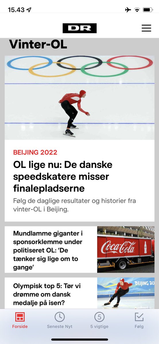 hnatorp's tweet photo. Et enkelt screenshot illustrerer drømme, drama og dilemmaer ved vinter-OL i Beijing 😊😐😢 #danmarktilol #allfordenmark @DIFidraet https://t.co/ZQiucUWkC8