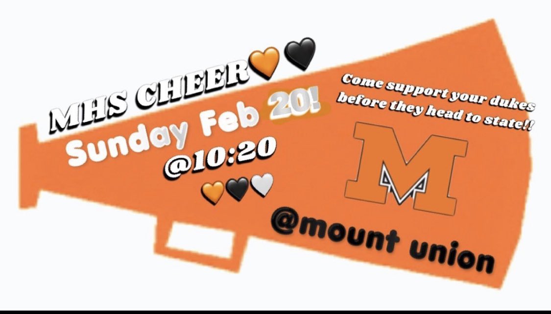 Good luck to our cheerleaders on Sunday!  🧡🖤📣