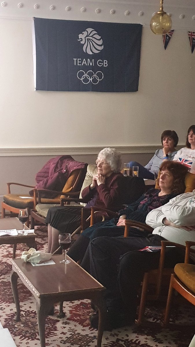 CarnoMediaLtd's tweet photo. We're here at the Fanzone inside the North West Castle in Stranraer, for the women's #curling    final. Show me a more heartwarming photo than Vicky Wright's granny proudly watching her granddaughter  #Olympics2022 ❤ @Team_Muirhead @ITVborder @scottishcurling @worldcurling https://t.co/De1k0kDndo