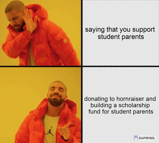 StudentParentO1's tweet photo. Help us share our hornraiser, donate if you can! See pinned tweet. #studentparents #littlelonghorns @UTAustin @UTAustinNSS @UTAustinProvost @UTWiSTEM @UTDoS @utscc @UTAustinVPR @JCHartzell @TexasLonghorns @UTexasStudents @UTexasMcCombs @TexasScience @CockrellSchool @TexasExes https://t.co/p3R0SLGEvk