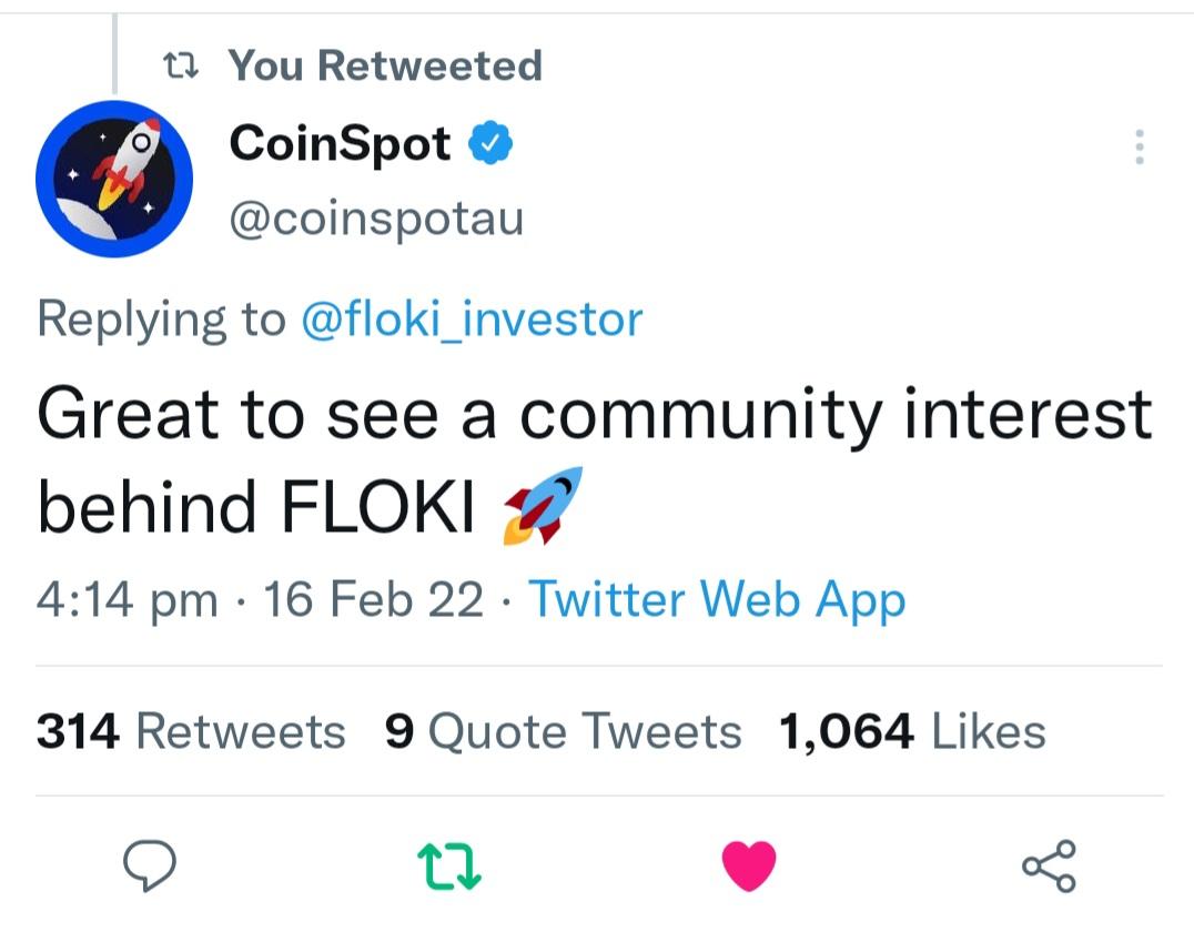 ChurchofFloki's tweet photo. @LunarCrush @dogecoin @Shibtoken @PancakeSwap @rarible @safemoon @RealFlokiInu We're on quite a few people's radar now. #FLOKI is making waves!
@RealFlokiInu https://t.co/9Q5uHSfWMu