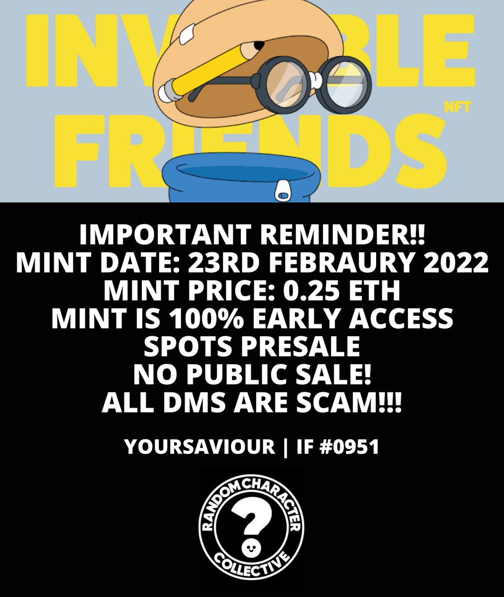Dweebsod's tweet photo. NOTE THE INFORMATION TO PREVENT SCAMS. DO NOT CLICK ANY LINK/WEBSITE OR DM. TURN OFF DMs. ONLY EARLY ACCESS SPOTS ARE ALLOWED TO MINT ON 23RD FEBRUARY. @coinbilly  @flex_eth  @nelsg_  @Mendez_NFT  @ashh_eth  @Ilovemytoast  @LostInSauce24_  @slimjimstudios  @MotionMarkus https://t.co/YLElyGhzR6