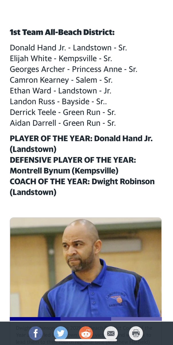 Glad to be 1st team All-beach with someone who been my teammate for 7 years 🤘 @DarrellAidan