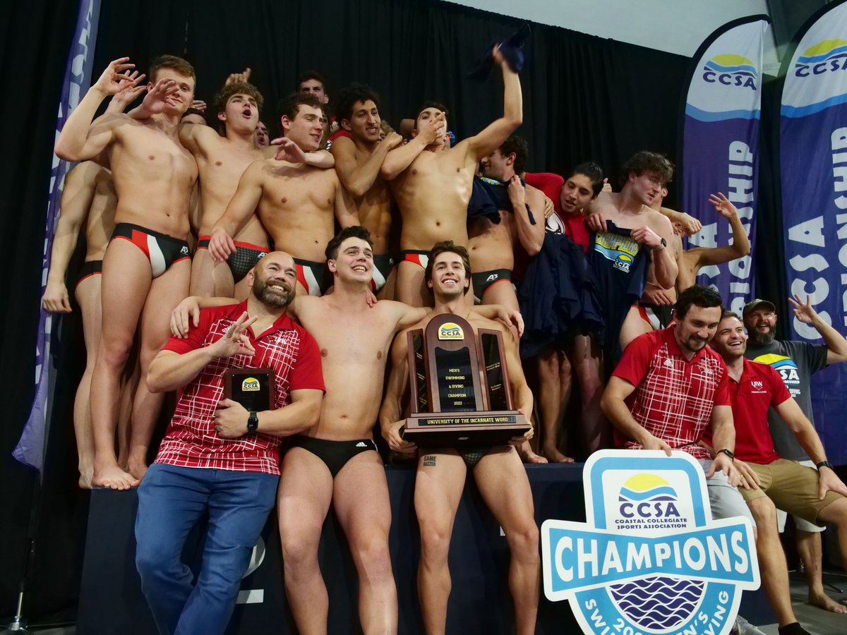 ASUN Swimming & Diving (@asun_swim_dive) on Twitter photo Big congrats to our 2022 CCSA Men’s Swim and Dive Champions 🏆
<a href="/UIWSwimAndDive/">UIW Swim and Dive</a> 🔴⚫️
#CCSAChamps Big congrats to our 2022 CCSA Men’s Swim and Dive Champions 🏆
<a href="/UIWSwimAndDive/">UIW Swim and Dive</a> 🔴⚫️
#CCSAChamps