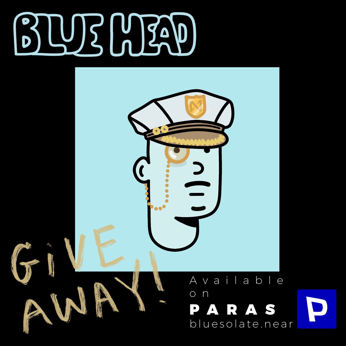 Blue Head #58 GiveAway!
**Rules**
-Like &amp; Retweet
-Follow <a href="/bluesolate_nft/">bluesolate_NFT</a> 
-Tag 3 friends
-Join our discord discord.gg/zEcK47fKPq
- React 🎉  at #giveaway channel.

Ends: Feb 21, 2022 8:43 PM

#Giveaways #nft #NEARnft #nftcommunity #nftcollector <a href="/ParasHQ/">Paras 🟩🟧</a> <a href="/NEARProtocol/">NEAR Protocol</a>