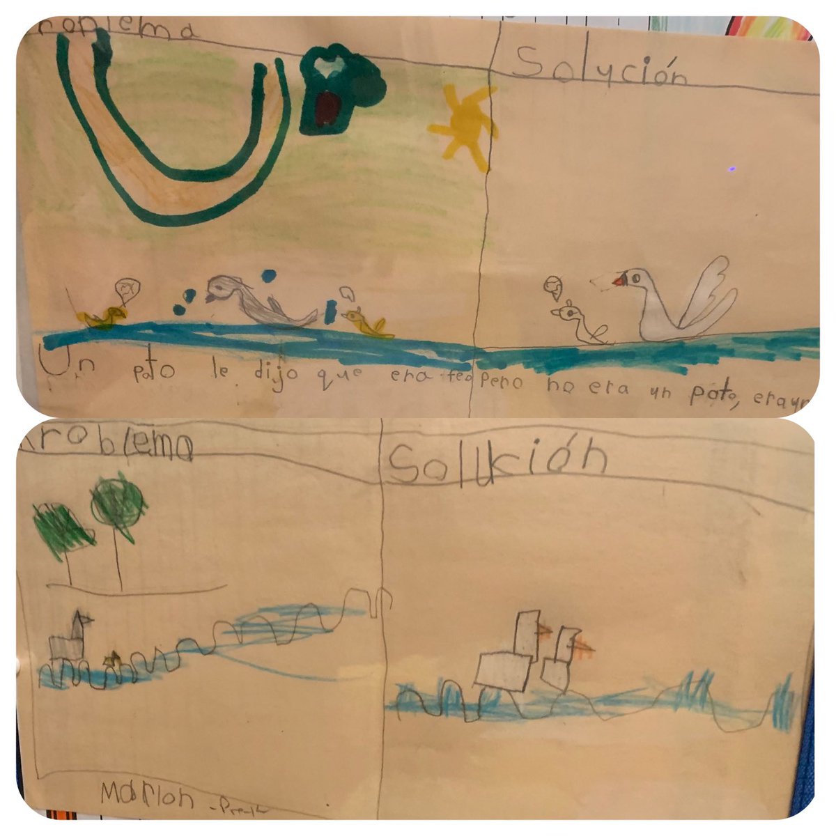 bburgoso's tweet photo. Retelling the story La gran historia de Dilly by using their own drawings!  #trama #Proudofmystudents #SplitClass #PrekKinder ⁦@HISDMultiPrgms⁩ ⁦@rmena_97⁩ 🥰🥰👍🥰🥰 https://t.co/q2WNroDlZv