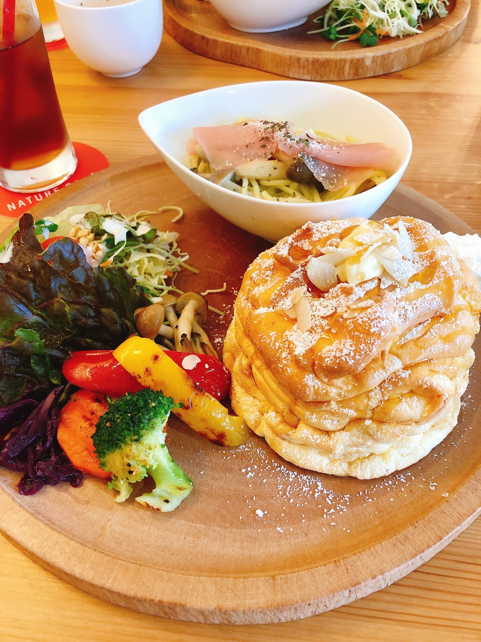高谷りんご園 わっちで紹介されてたので行ってきました モチモチのパスタもフワフワなパンケーキもとても美味しかった お店をline登録でプリン1個貰えるのでうれしい ๑ ㅂ و Naturecafe 青森市 パンケーキ パスタ T Co 64zb0hlgrp