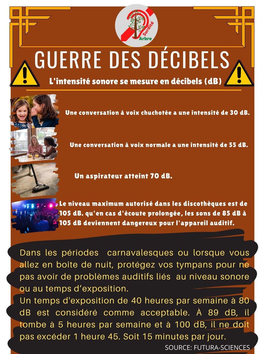 En boîte de nuit ou dans le Carnaval, protégez vos tympans.@GratisPromotion <a href="/SavoirDuMonde/">Savoir du Monde 🌍</a> <a href="/IHSI_Ayiti/">Institut Haitien de Statistique et d'Informatique</a>

#arbresurditehaiti #decibel #Surdité #conseils