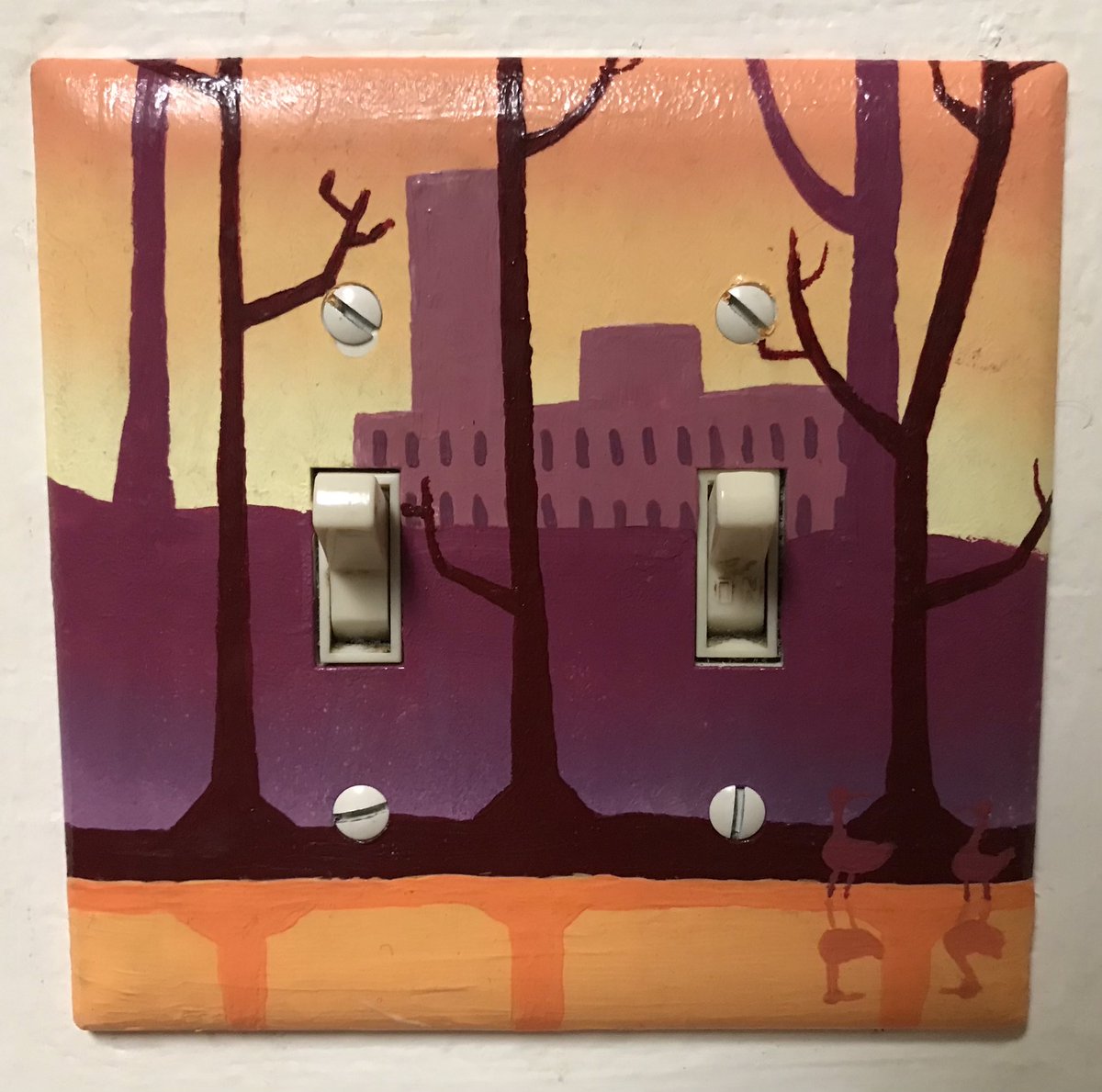 fin_cae's tweet photo. all the switchplates i’ve painted for my apartment! #gravityfalls #otgw #nitw https://t.co/sKVrSy6HF2