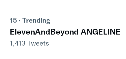 AngelineTrendFP's tweet photo. [ TRENDING UPDATE ]

we are now at #15 spot trending in the Philippines!

ElevenAndBeyond ANGELINE
@LoveAQuinto #AngelineQuinto 

ElevenNaTayo ANGELINERS https://t.co/My1XTsRoYR