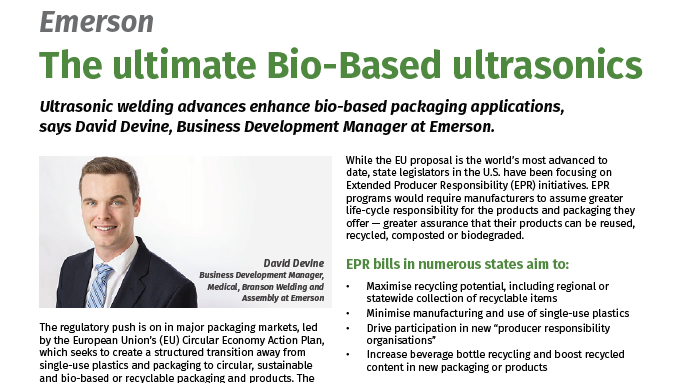 vernonmurray's tweet photo. David Devine shares how #Branson ultrasonic welding technology is well suited for the global move from single-use plastics to bio-based packaging. https://t.co/PKdNsIlMb7 #sustainability https://t.co/5vUiwahD2s