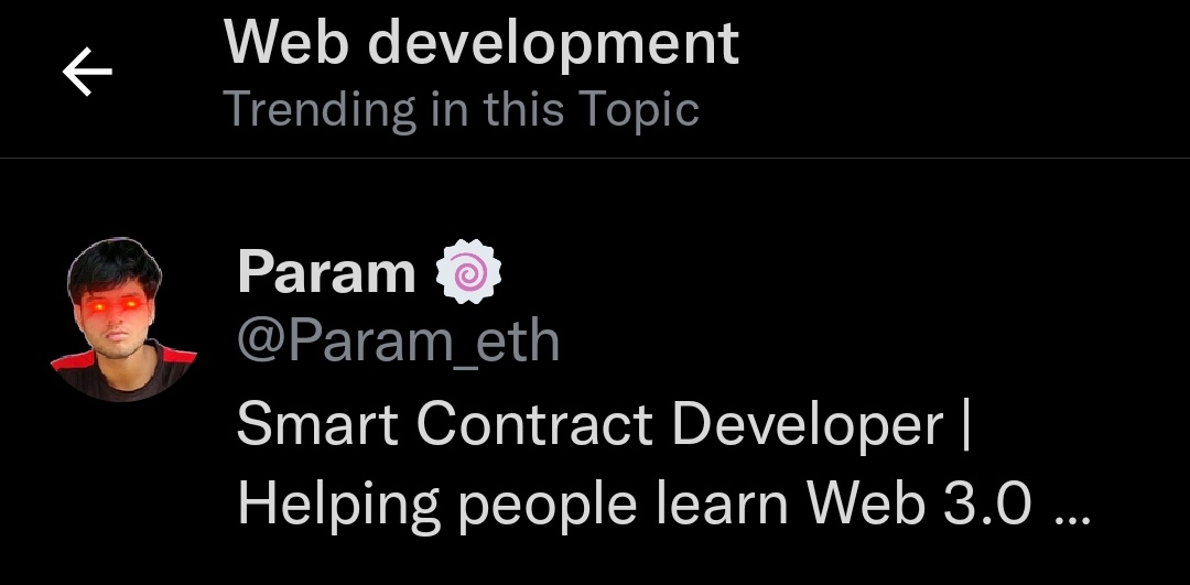 I'm trending in Web development topic 🥳🎉